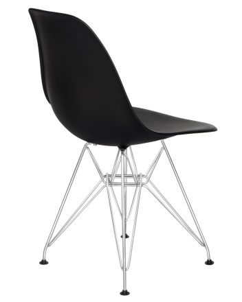 Стул обеденный DOBRIN DSR, ножки хром, цвет чёрный (B-03)