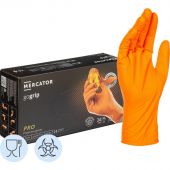 Перчатки одноразовые нитрил GOGRIP ORANGE цв.оранжевый (25пар/уп)р.XXL