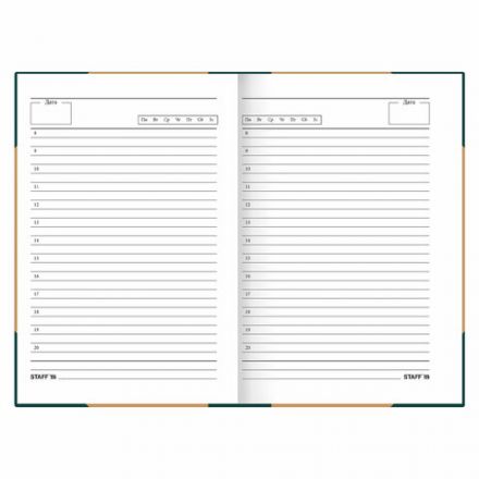 Ежедневник недатированный А5 145х215 мм, ламинированная обложка, 160 л., STAFF, "Под книгу", 115563