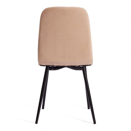 Стул ARC  Велюр/металл , 46 х 52 х 88 см, бежевый/черный