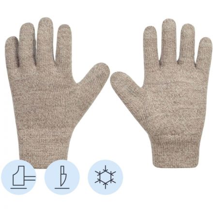 Перчатки полушерстяные трехслойные (флис/шелтер) Чибис Ш р.10 (утепленные)