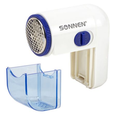Машинка для удаления катышков миниклинер SONNEN FS-8808, белый/синий, 455464 Машинка для удаления катышков миниклинер SONNEN FS-8808, белый/синий, 455464