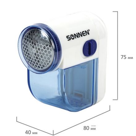 Машинка для удаления катышков миниклинер SONNEN FS-8808, белый/синий, 455464 Машинка для удаления катышков миниклинер SONNEN FS-8808, белый/синий, 455464
