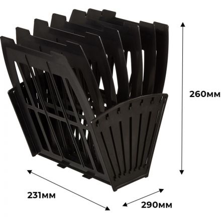 Лоток для бумаг вертикальный/горизонтальный Attache веерный универсальный 6 отделений черный Лоток для бумаг вертикальный/горизонтальный Attache веерный универсальный 6 отделений черный