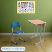 Парта MET_Комус Мебель стол ученический Школа 1-мес 3-7р.г.закр уг бук/сер Парта MET_Комус Мебель стол ученический Школа 1-мес 3-7р.г.закр уг бук/сер