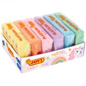 Пластилин растительный JOVI, 6 цветов пастель, 50г, дисплей, картон