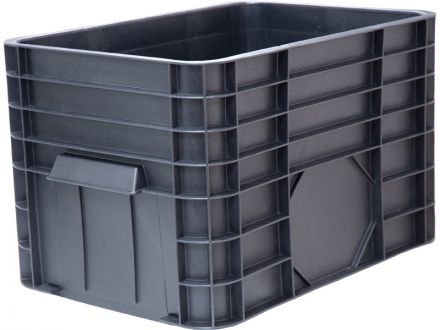 Ящик 710х500х455 сплошной  чёрный