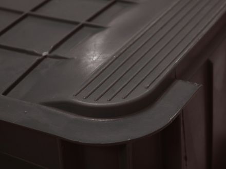 Ящик 710х500х455 сплошной  чёрный