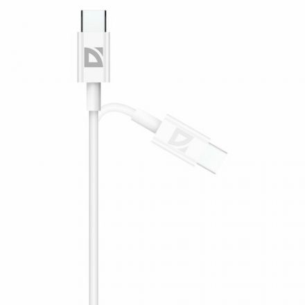 Кабель USB Type-C-Type-C, 30 Вт, белый, 2 м, DEFENDER F182, 87537