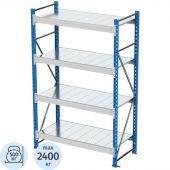 Стеллаж металлический MZ_SGR-V-18104-2,5 4 яруса 1800х1000, Выс. 2500