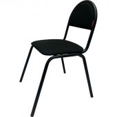 Стул КО_Echair 00С Серна каркас черный, ткань черная 101 Стул КО_Echair 00С Серна каркас черный, ткань черная 101