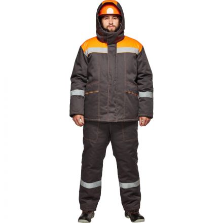 Костюм рабочий зимний муж з45-КПК сер/оранж (р.56-58) 194-200