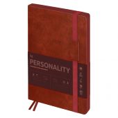 Ежедневник датированный 2026г., А5, 176л., мягкий переплет, кожзам, BG "Personality. Sienna", ярко-коричневый