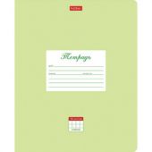 Тетрадь 18 л. HATBER клетка, обложка картон, "Пастель-Салатовая", 18Т5В1_05144