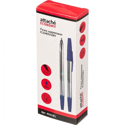 Ручка шариковая Attache Economy Elementary синяя (толщина линии 0.5 мм) Ручка шариковая Attache Economy Elementary синяя (толщина линии 0.5 мм)