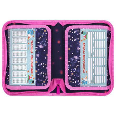 Пенал BRAUBERG, 1 отделение, 2 откидные планки, полиэстер, 21х14 см, "Tiny beauty", 273527