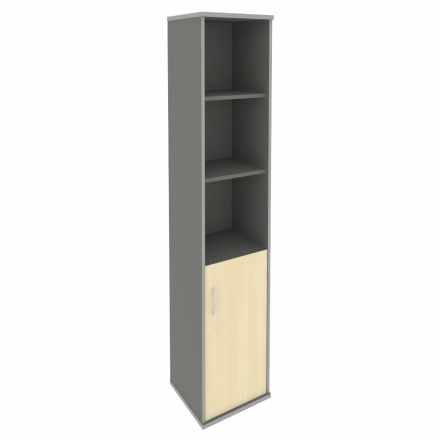 Riva Шкаф высокий узкий правый А.СУ-1.1 (R) Клён металлик 404*365*1980