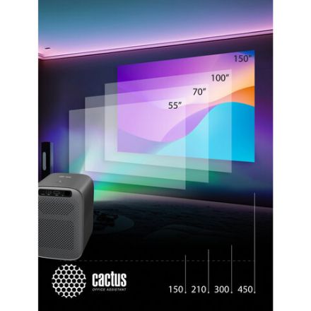 Проектор CACTUS CS-PRC.07B.WUXGA-A, LCD, 1920x1080, 16:9, 4:3, 350 лм, 2000:1, 1 кг Проектор CACTUS CS-PRC.07B.WUXGA-A, LCD, 1920x1080, 16:9, 4:3, 350 лм, 2000:1, 1 кг