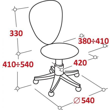 Кресло лабораторное CH-1201NX черный 10-11 крестовина пластик 457720
