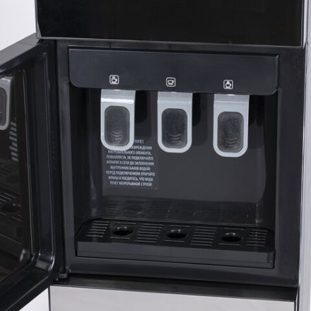 Кулер для воды SONNEN FSE-03G, напольный, нагрев/охлаждение электронное, НИЖНЯЯ ЗАГРУЗКА, 3 крана, зеркальный, 455753