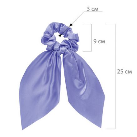 Резинка для волос 25 см, скранч, с хвостиками, АССОРТИ, MONTE VITA (МОНТЕ ВИТА), 457075