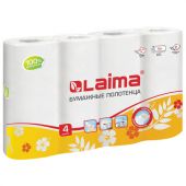 Полотенца бумажные бытовые, спайка 4 шт., 2-х слойные, (4х18 м), LAIMA, 22х23 см, белые, 128725 Полотенца бумажные бытовые, спайка 4 шт., 2-х слойные, (4х18 м), LAIMA, 22х23 см, белые, 128725