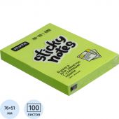 Стикеры Attache Selection 76x51 мм неоновые зеленые (1 блок, 100 листов) Стикеры Attache Selection 76x51 мм неоновые зеленые (1 блок, 100 листов)