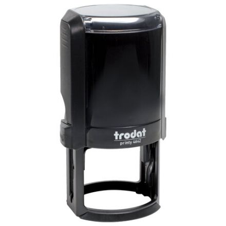 Оснастка для печатей оттиск D=42 мм синий, TRODAT 4642 PRINTY 4.0, корпус черный, крышка, подушка Оснастка для печатей оттиск D=42 мм синий, TRODAT 4642 PRINTY 4.0, корпус черный, крышка, подушка