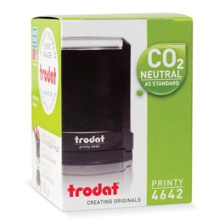 Оснастка для печатей оттиск D=42 мм синий, TRODAT 4642 PRINTY 4.0, корпус черный, крышка, подушка Оснастка для печатей оттиск D=42 мм синий, TRODAT 4642 PRINTY 4.0, корпус черный, крышка, подушка