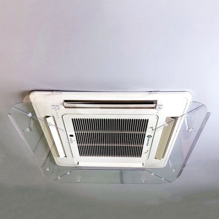 Экран для кондиционера потолочного размером от 650х650 до 750х750 мм, ПЭТ, прозрачный, 1,5 мм, 10000058