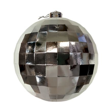 Украшение ёлочное 15 см, "Диско-шар", пластик, серебристый, ЗОЛОТАЯ СКАЗКА, 592483