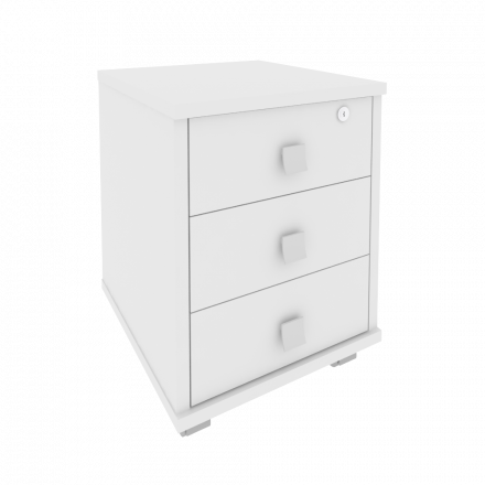 Style Тумба подкатная 3 ящ. с фолдингом Л.ТМ-3F Белый 420*450*563