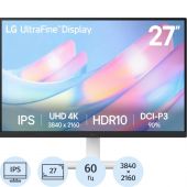 Монитор LG UltraFine(27US500-W.ARUZ)27/4K UHD/IPS/60Hz/300cd/5ms/HDMI/DP