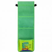 Кармашки-органайзер в шкафчик для детского сада ЮНЛАНДИЯ, 5 карманов, 21х68 см, "Crocodile", 271432