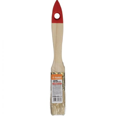 Кисть плоская ЗУБР УНИВЕРСАЛ-ОПТИМА, светлая щетина, 25мм01099-025-Z01