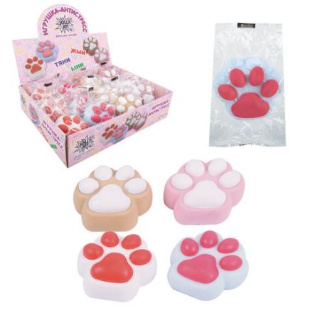 Игрушка-антистресс "КОШАЧЬЯ ЛАПКА", 6х6 см, ассорти 4 цвета, JOLLY JOT (ДЖОЛЛИ ДЖОТ), 665805 Игрушка-антистресс "КОШАЧЬЯ ЛАПКА", 6х6 см, ассорти 4 цвета, JOLLY JOT (ДЖОЛЛИ ДЖОТ), 665805