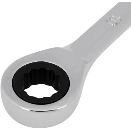 Ключ комбинированный трещоточный 10мм, CrV, зеркальн. хром REXANT 12-5805-1