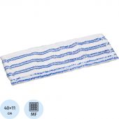 Насадка МОП плоская ЭкоКоллекция микрофибра 40x11 см белая/синяя