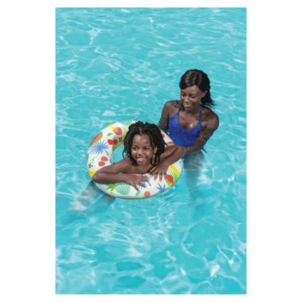 Надувной круг для плавания, диаметр 61 см, 3-6 лет, до 60 кг, АССОРТИ, BESTWAY, 36014