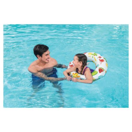 Надувной круг для плавания, диаметр 61 см, 3-6 лет, до 60 кг, АССОРТИ, BESTWAY, 36014