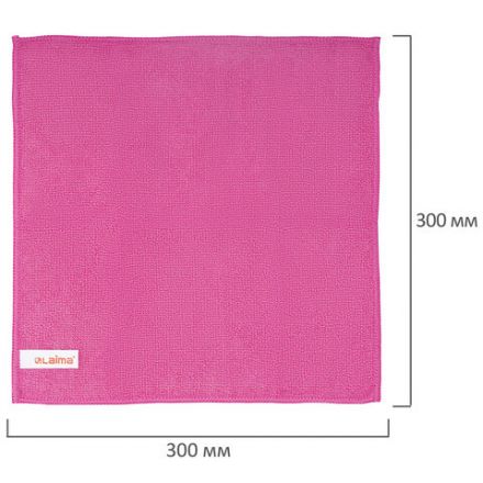Салфетки из МИКРОФИБРЫ универсальные, 30х30 см, КОМПЛЕКТ 3 шт., ассорти (розовый, зеленый, серый), 180 г/м2, LAIMA, 700054