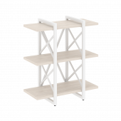 Loft Стеллаж на регулируемых опорах-3 полки VR.L-MST.O-3.4V Денвер светлый/Белый металл 800*400*910