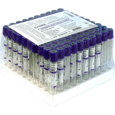 Вакуумные пробирки с ЭДТА-К3 6 мл, K3E 13100 ЕЛАМЕД 100шт/уп 1150