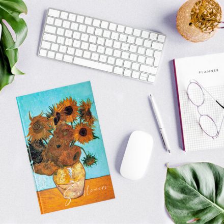 Блокнот А5 (134х206 мм), 80 л., твёрдый, клетка, выборочный лак, STAFF, "Подсолнухи", 114422 Блокнот А5 (134х206 мм), 80 л., твёрдый, клетка, выборочный лак, STAFF, "Подсолнухи", 114422