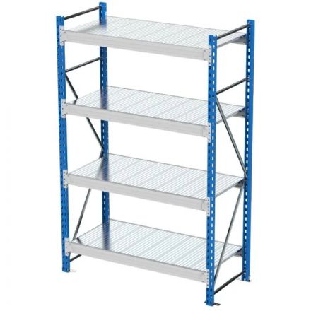 Стеллаж металлический SK6_MZ_SGR-V-15104-2,5 4 яруса 1500х1000, Выс.2500