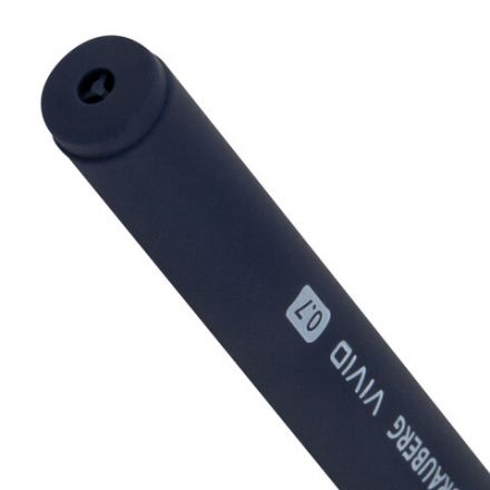 Ручка шариковая с грипом BRAUBERG "VIVID", СИНЯЯ, SOFT TOUCH покрытие, узел 0,7 мм, линия письма 0,35 мм, 144396