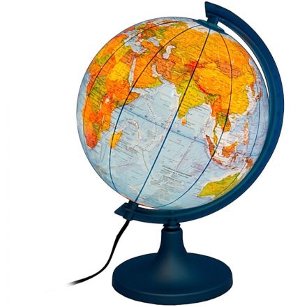 Глобус Физический Полит 25см с подсветк ОСН1234012