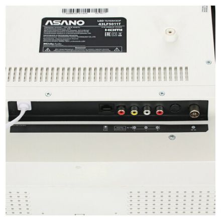 Телевизор ASANO 43LF5011T, 43" (108 см), 1920x1080, FHD, 16:9, Салют ТВ, Wi-Fi, белый