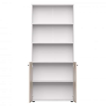 Шкаф полузакрытый Everprof EVO 800х383x1835 Белый/Дуб Соната