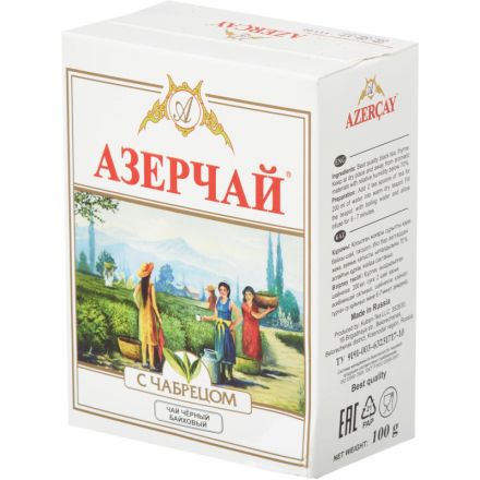 Чай Азерчай Букет черный с чабрецом 100 г Чай Азерчай Букет черный с чабрецом 100 г